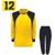 Kit Goleiro Futebol Infantil Camisa e Calça com Numero 12  Amarelo, Preto