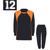 Kit Goleiro Futebol Infantil Camisa e Calça com Numero 12  Preto, Laranja