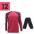 Kit Goleiro Futebol Infantil Camisa e Calça com Numero 12  Vermelho