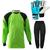 Kit Goleiro Infantil: Camisa e Calça Acolchoada + Luva Penalty Verde, Azul