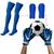 Kit Goleiro Luva Wk Meião E Caneleira Futebol - Infantil Azul