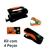 Kit Grampeador de Papel Grampo 26/6 Perfurador e Extrator de Grampo Conjunto 93080 Jocar Office 4 Peças Laranja