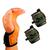 Kit Hand Grip Competition Skyhill e Munhequeira Elástica Camuflada Lona laranja punho preto