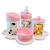 Kit Higiene Baby Safari c/bandeja nuvem COLORIDA Rosa