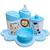 Kit Higiene Baby Safari c/bandeja nuvem COLORIDA Azul