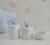 Kit Higiene Bebê K015 Porcelanas Aplique Urso Coroa Cavalo Ovelha Azul Decoração Quarto OVELHA AZUL