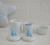 Kit Higiene Bebê K015 Porcelanas Aplique Urso Coroa Cavalo Ovelha Azul Decoração Quarto URSO AZUL
