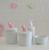 Kit Higiene Bebê K016 Porcelanas Aplique Ursa Coroa Laço Nuvem Flor Rosa Decoração OVELHA ROSA
