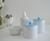 Kit Higiene Branco Bebê 4 Porcelanas Unissex Colorido Banho Azul