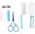 Kit Higiene Cuidados do Bebê Pente Escova Cortador de Unha Azul