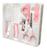 Kit Higiene para Bebê Cortador Unha Tesoura Escova Cabelo Pente BeBê4pcs ROSA