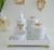 Kit Higiene Porcelana Bebê Banho Cuidado Quarto K014 Divino Dourado