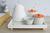 Kit Higiene Porcelana Bebê K072 Moderno Quarto Bancada Banho Laranja