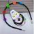 Kit Infantil Tiara Arquinho Smile Emoji + Conjunto 3 Pulseiras e  Brincos Miçangas Coloridas para Meninas Presente Preto