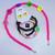 Kit Infantil Tiara Arquinho Smile Emoji + Conjunto 3 Pulseiras e  Brincos Miçangas Coloridas para Meninas Presente Rosa
