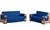 kit Jogo capa protetora de sofá face unica 2 e 3 lugares com laço e porta objetos vermelho Azul