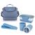 Kit JOY Bolsa Térmica com Pote Marmita, Porta Talher e Escova de Dente Jacki Design AHL22837/AHX22850/AWM22838/AHX22839 Azul