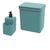 kit lixeira + dispenser detergente coza brinox Azul