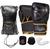 Kit Luva De Boxe E Muay Thai Naja Black Line + Bandagem + Protetor Bucal + Bolsa Bag Dourado