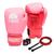 Kit Luva de Boxe Muay Thai MKS Prospect + Bandagem 2,55m + Corda Slim Rosa