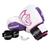 Kit Luva de Boxe/Muay Thai Pretorian Elite 14 Oz + Bandagem + Protetor Bucal Branco, Rosa