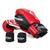 Kit Luva de Boxe/Muay Thai Pretorian Elite 14 Oz + Bandagem + Protetor Bucal Vermelho, Preto