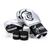 Kit Luva de Boxe/Muay Thai Pretorian Elite 14 Oz + Bandagem + Protetor Bucal Prata, Preto