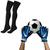 Kit Luva Goleiro Wk Meião Futebol -Dente de Leite 4 a 6 anos Azul