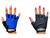 kit Luva Para Academia Meio Dedo Proteção Para Mão Treinos Musculação Ginastica Azul, Preto