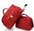 Kit mala de bordo média com rodas e Bolsa mala bagagem de mão pequena Vermelho