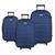 Kit Malas de Viagem P M G Luxcel Abu Dhabi Leves Cadeado Azul