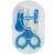 Kit Manicure Infantil Bebê Com Estojo Cortador de Unha Tesoura Lixa Para +0 Meses Premium Kababy Azul