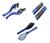 Kit Manopla Esportiva Espelho Retrovisor Tomok Manete Moto Hornet Cb600f Cb 600 Azul