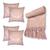 Kit Manta Xale Grande Para Sofá E Cama Com 4 Capas de Almofada 147 ROSE NUDE