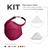 KIT Máscara FIBER Knit Sport + 30 Filtros de Proteção + Suporte PINK
