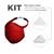 KIT Máscara FIBER Knit Sport + 30 Filtros de Proteção + Suporte VERMELHO