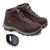 Kit Masculino Bota Couro Adventure + Relógio Analógico Café