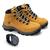 Kit Masculino Bota Couro Adventure + Relógio Analógico Amarelo