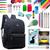 Kit Material Escolar Completo Caderno Mochila Ensino Médio Caneta Gel Lápis Canetas Ponta Fina Faculdade Preto