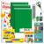 Kit Material Escolar Econômico Volta As Aulas Infantil 60 itens Ensino Fundamental Infantil Faber Acrilex Chamequinho Verde