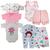 Kit Maternidade Enxoval 7 Peças Roupa De Bebê Verão Barato Kit menina