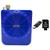 Kit Megafone Amplificador Voz Microfone Professor Fm Sd Usb Aula Palestra C/ Cartão De Memória 16Gb Classe 10 2Adaptador Azul
