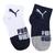 Kit Meia Infantil Puma Cano Curto 2 Pares Masculina Branco, Marinho