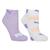 Kit Meia Infantil Puma Cano Curto Feminina 2 Pares Roxo, Branco