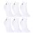 Kit Meias Lupo Cano Médio Atoalhada Sport 6 Pares Masculina Branco