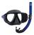 Kit Mergulho Dua Mascara Respirador Snorkel Seasub Original Azul