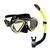 Kit Mergulho Mascara Snorkel Mx-02 Fun Dive Melhor Preço ! Preto, Amarelo