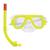 Kit Mergulho Snorkel Óculos Infantil Piscina Mergulhador Colorido Crianças Amarelo