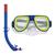 Kit Mergulho Snorkel Óculos Infantil Piscina Mergulhador Colorido Crianças Azul