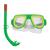 Kit Mergulho Snorkel Óculos Infantil Piscina Mergulhador Colorido Crianças Verde